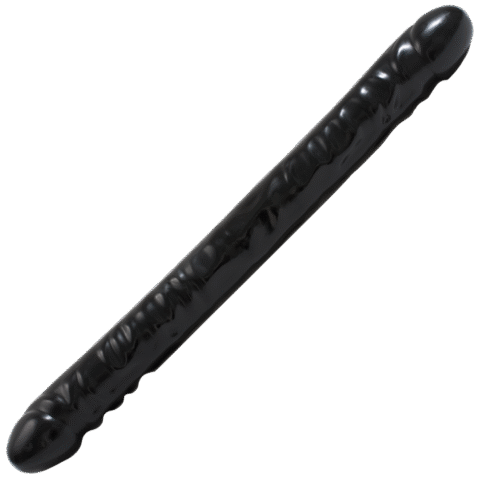 Geaderde Double Header - Dildo met Dubbele Einden - 18 / 45 cm