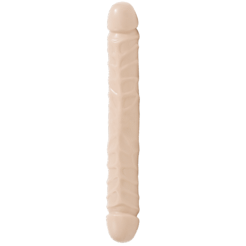 Jr. Veined Double Header - Dildo met Dubbele Einden - 12 / 30 cm