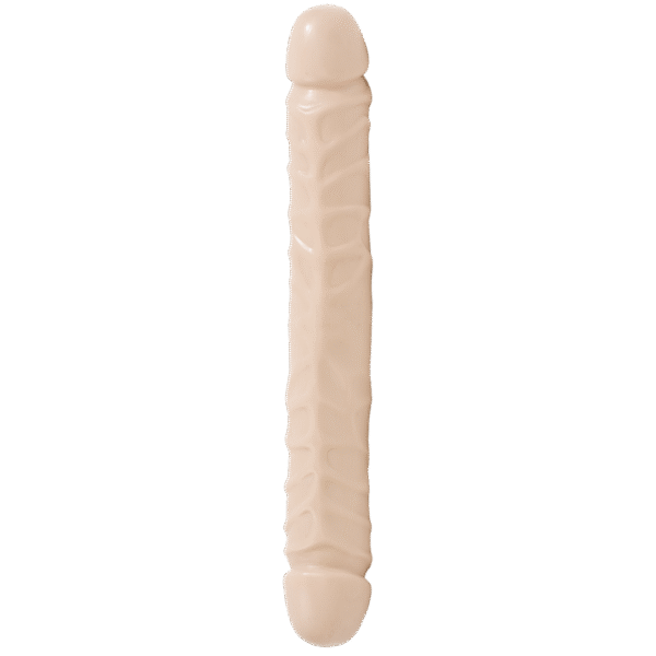 Jr. Veined Double Header - Dildo met Dubbele Einden - 12 / 30 cm