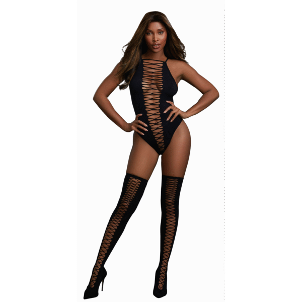 Teddy en Stockings Diamond - Één maat - Zwart