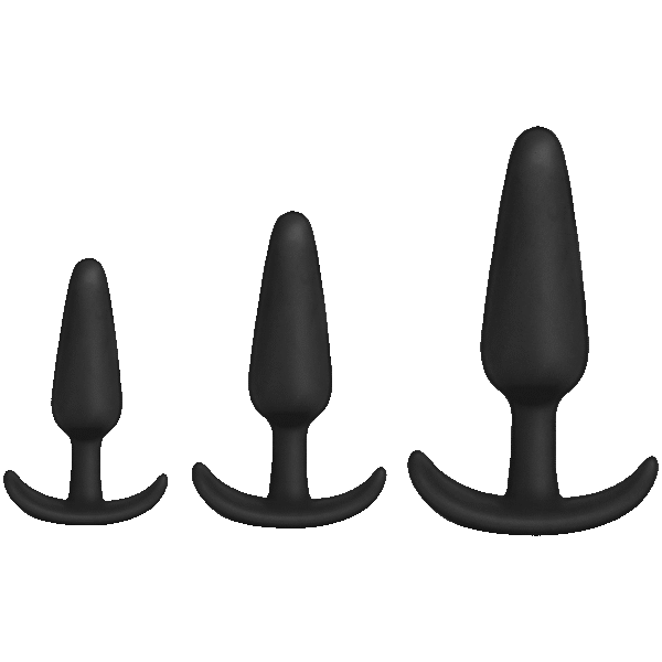 Tush Trainer - 3 Delige Siliconen Set - Zwart