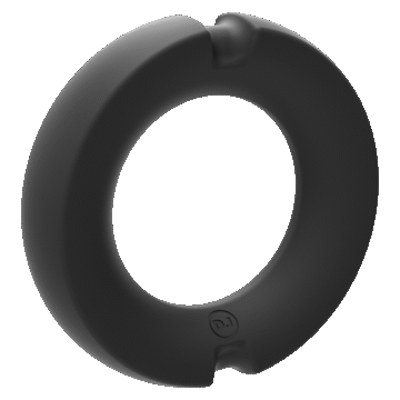 De Paradox - Silicone/Metal Cock Ring - 45mm - Zwart