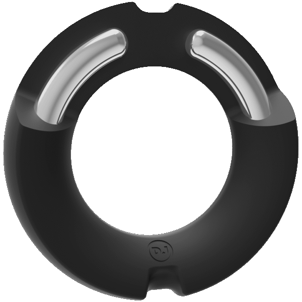 De Paradox - Silicone/Metalen Cockring - 50mm - Zwart - Afbeelding 3