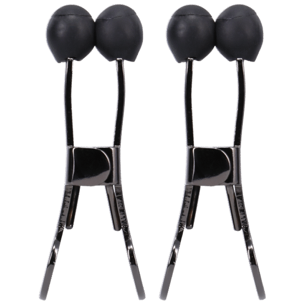 Nippers - RVS Nipple Klemmen met Silicone Tip - Zwart