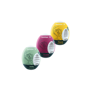 Masturbator Egg Set - Riffle, Bubble, Fierce - 3 Stuks