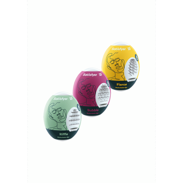 Masturbator Egg Set - Riffle, Bubble, Fierce - 3 Stuks