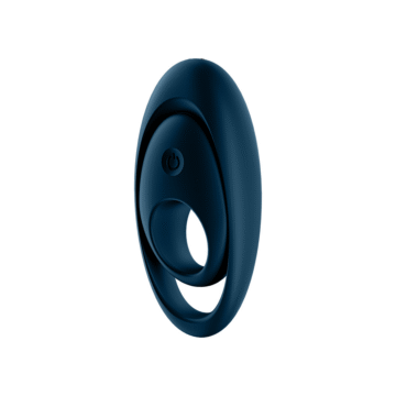 Glorious Duo Ring - Vibrerende Cockring met Dubbele Band - Donkerblauw