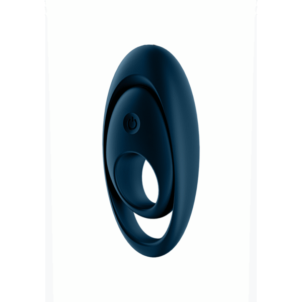 Glorious Duo Ring - Vibrerende Cockring met Dubbele Band - Donkerblauw
