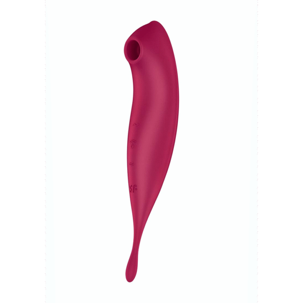 Twirling Pro - Tip Vibrator met App - Donkerrood