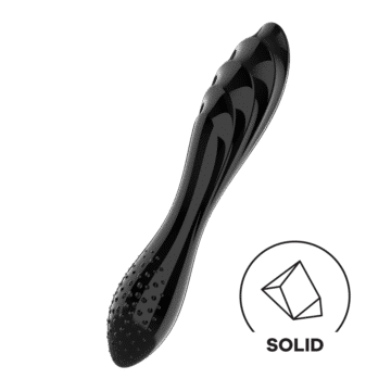 Dazzling Crystal 1 - Glazen Dildo - Zwart