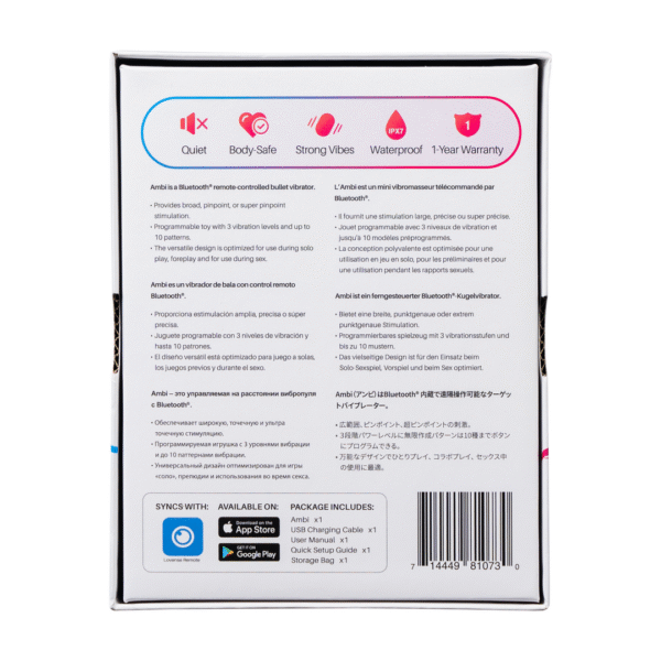 Ambi - App-gestuurde Brede Oppervlakte Bullet Vibrator - Roze - Afbeelding 3