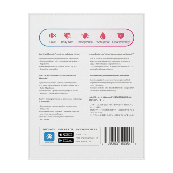 Lush 2 - Krachtige App-gestuurde Draagbare G-spot Ei Vibrator - Roze - Afbeelding 3