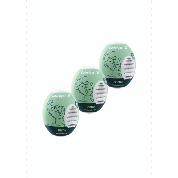 Riffle - Masturbator Egg Set - 3 Stuks - Lichtgroen