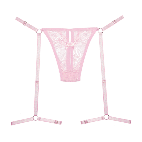 Zeg het met Garterbands - Kant String - OS - Roze - Afbeelding 3