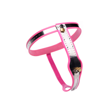 Roestvrijstalen Verstelbare Vrouwen Kinky Chastity Belt - Roze