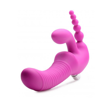 Regal Rider - Triple Vibrerende Silicone Strapless Strap-On