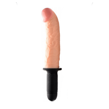 De Curved Dicktator - Vibrerende Gigantische Dildo met Thrusting Functie