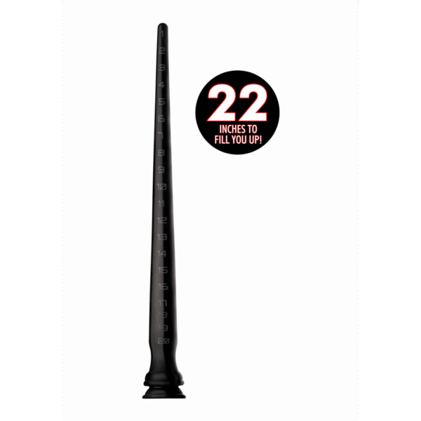 Tapered Siliconen Slang met Structuur - 22 / 56 cm