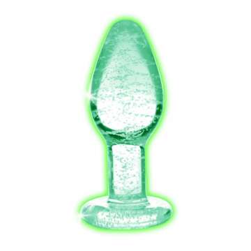Glow-In-The-Dark - Glazen Buttplug - Klein