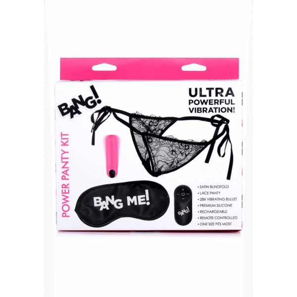Power Panty - Kantpanty, Bullet Vibrator en Blinddoek - Afbeelding 3