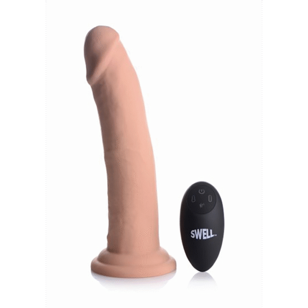 Swell - Opblaasbare en Vibrerende Silicone Dildo - 7 / 18 cm