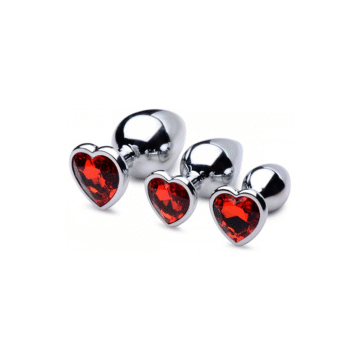 Rode Hart - Butt Plug Set