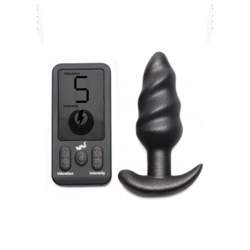 Vibrerende Silicone Swirl Plug met Afstandsbediening en 25 Snelheden