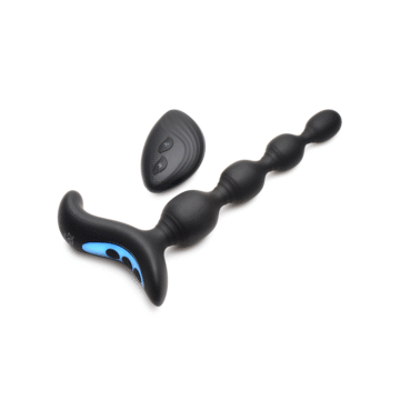 Vibrerende en E-Stim Silicone Anale Kralen met Afstandsbediening