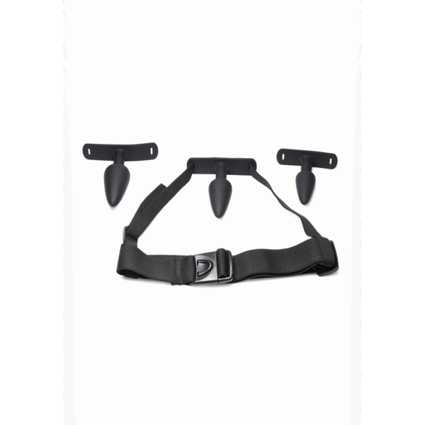 Bum-Tastic - Trainer Set Silicone 3-delige Anal Plug Set met Harness - Afbeelding 3