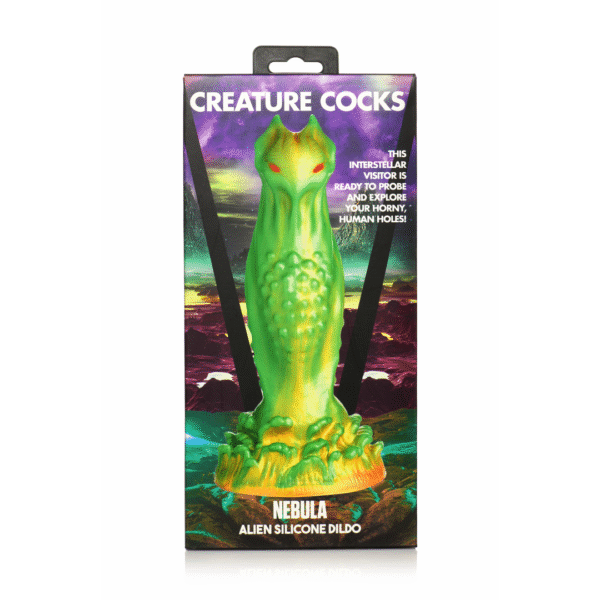 Nebula - Alien Siliconen Dildo - Groen - Afbeelding 3