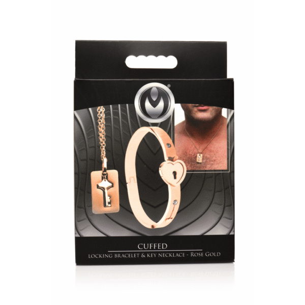 Geknoopte Sluiting Armband en Sleutelhanger Ketting - Roségoud - Afbeelding 3