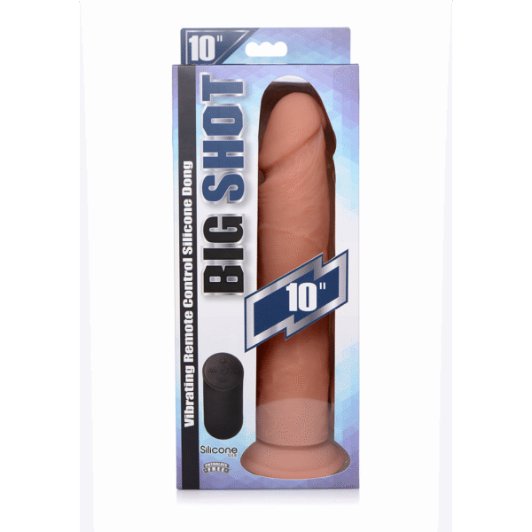 Vibrerende Siliconen Dildo met Afstandsbediening - 10 / 25,5 cm - Afbeelding 3