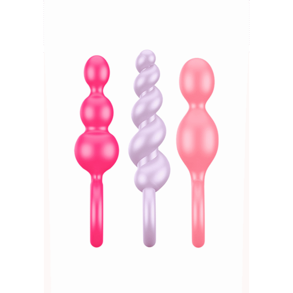 Booty Call - Butt Plug Set 3 Stuks - Roze/Paarse/Rode - Afbeelding 3