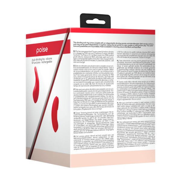 Juguete Vibrador Doble - Poise - Rojo - Afbeelding 3