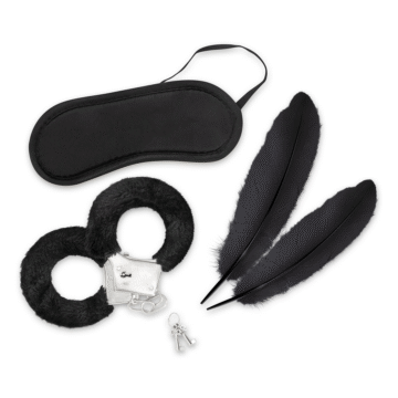 Sueño de Amantes - Kit de Bondage de 4 Piezas para Principiantes - Negro