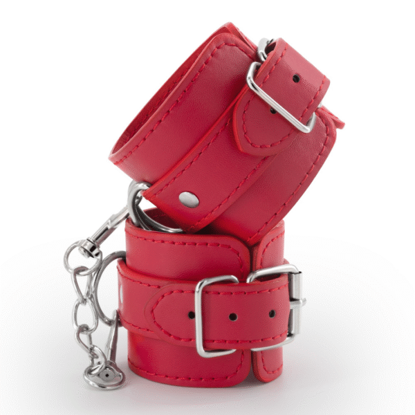 Bondage Love - Esposas de Cuero - Rojo - Afbeelding 3