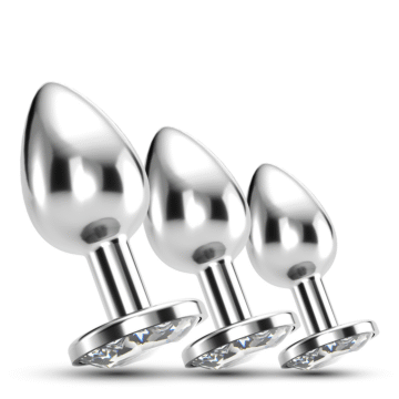 Bijou - Trío de Entrenamiento Anal - 3 Tapones Joyas - Transparente
