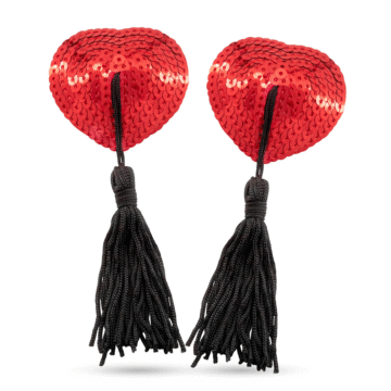 Bettie Boobs - Borlas para pezones - Rojo/Negro