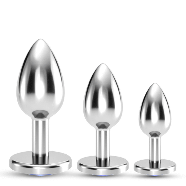 Bijou - Trío de Tapones Joyas Húmedos - 3 Tapones Joyas - Azul - Afbeelding 3