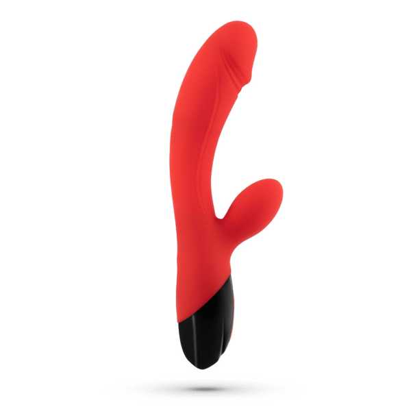 Dare Dong - Vibrador Conejito Recargable - Rojo - Afbeelding 3
