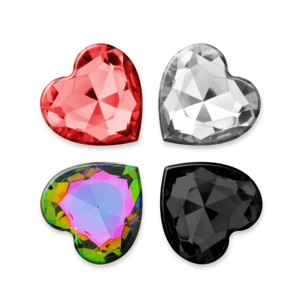Cuore - Plug Anal con Cuatro Joyas Intercambiables - Mediano - Negro - Afbeelding 3