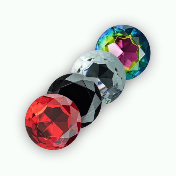 Camileo - Plug Anal con Cuatro Joyas Intercambiables - Mediano - Negro - Afbeelding 3