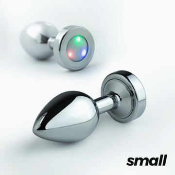 Borealis - Plug Anal de Metal con LED RGB - Pequeño - Plata
