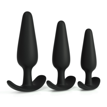 Tic Tac Toe - Set de Entrenamiento de Tapones Anales - Negro