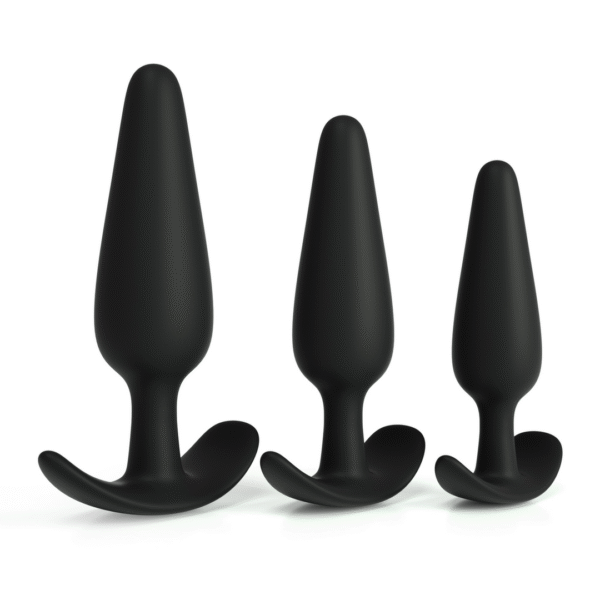 Tic Tac Toe - Set de Entrenamiento de Tapones Anales - Negro