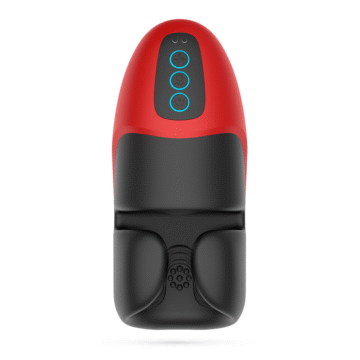 Pancho - Masturbador Recargable con Presión - Rojo/Negro