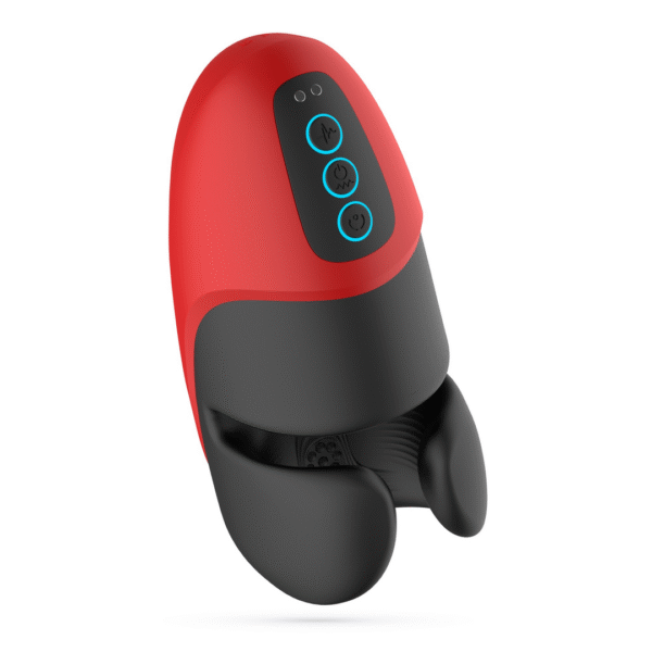 Pancho - Masturbador Recargable con Presión - Rojo/Negro - Afbeelding 3