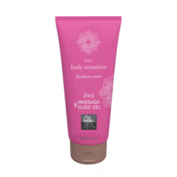 2 in 1 Massage en Glide Gel - Framboos - 7 fl oz / 200 ml