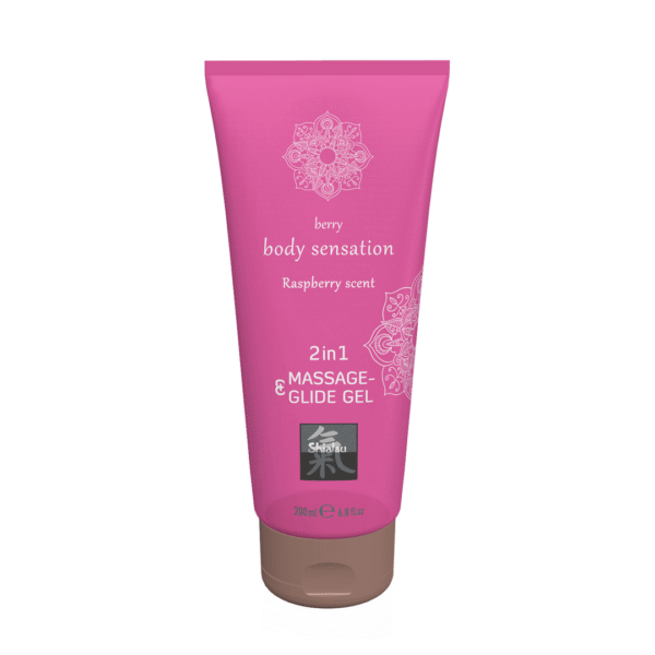 2 in 1 Massage en Glide Gel - Framboos - 7 fl oz / 200 ml