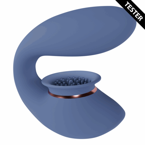 Twitch 3 - Oplaadbare Vibrator en Suction - Blauw/Grijs - Tester
